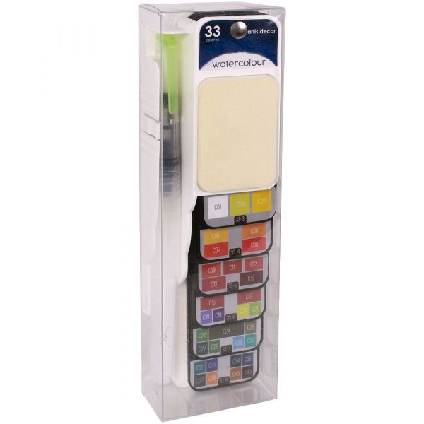PALETA MOD. WAD13 ABANICO 33 COLORES ACUARELAS ARTIS DECOR.