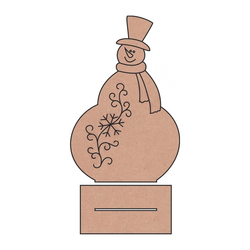 SILUETA DM MUÑECO DE NIEVE CON BASE