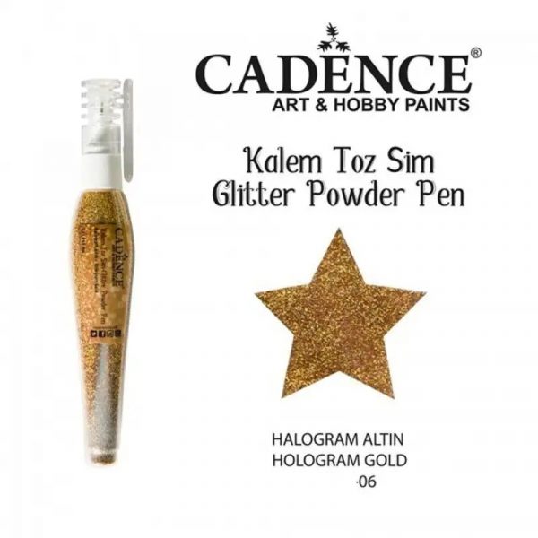 GLITTER POWDER PEN HOLOGRÁFICO ORO 10GR