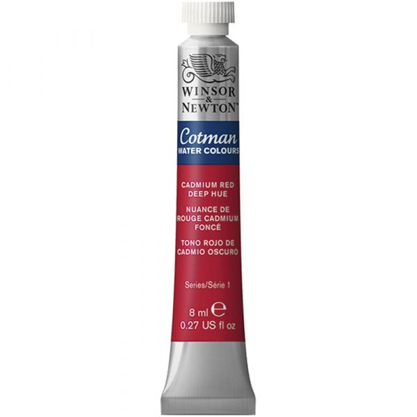 W&N ACUARELA COTMAN 8ML ROJO CADMIO OSCURO Nº098