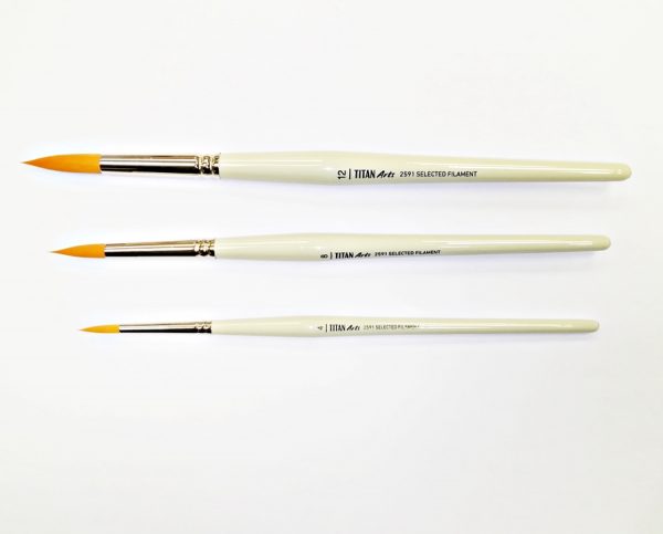 SET 3 PINCELES REDONDOS TITAN S 25 MANGO CORTO