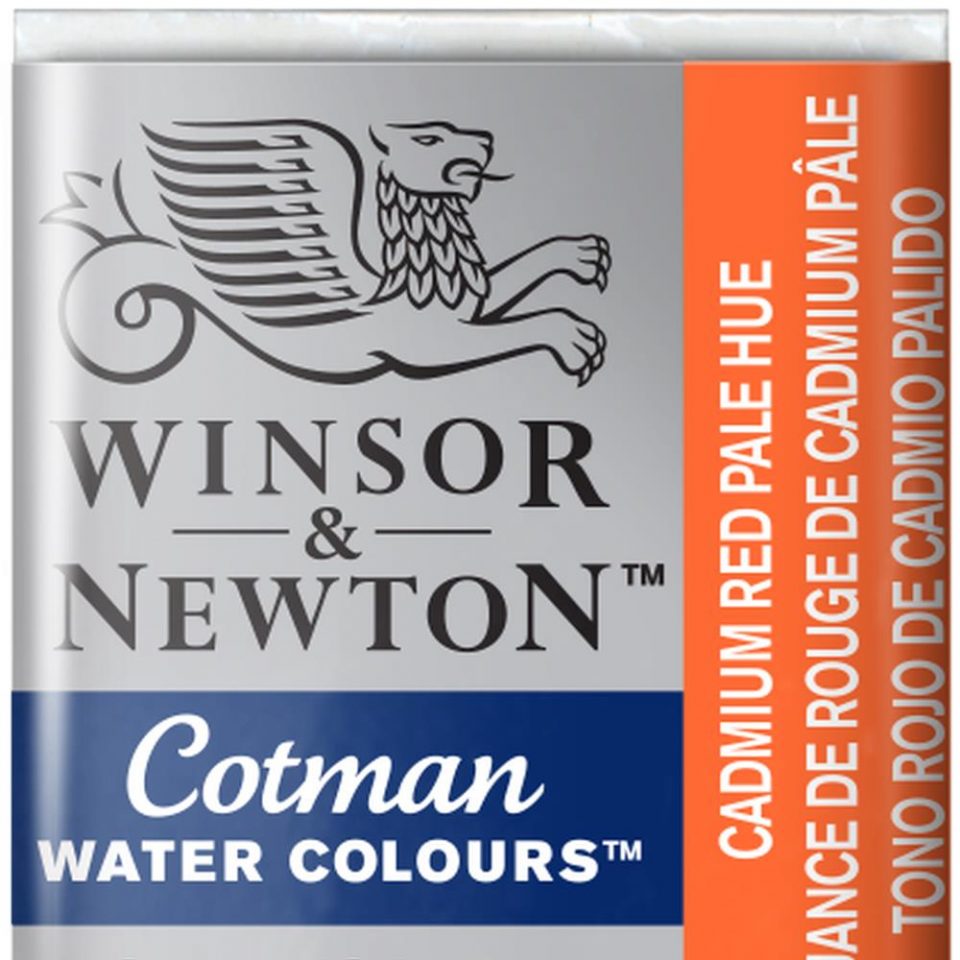 W&N ACUARELA COTMAN 1/2 GODET ROJO CADMIO CLARO