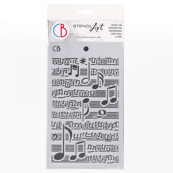 Stencil MS089 5x8 Musical Score