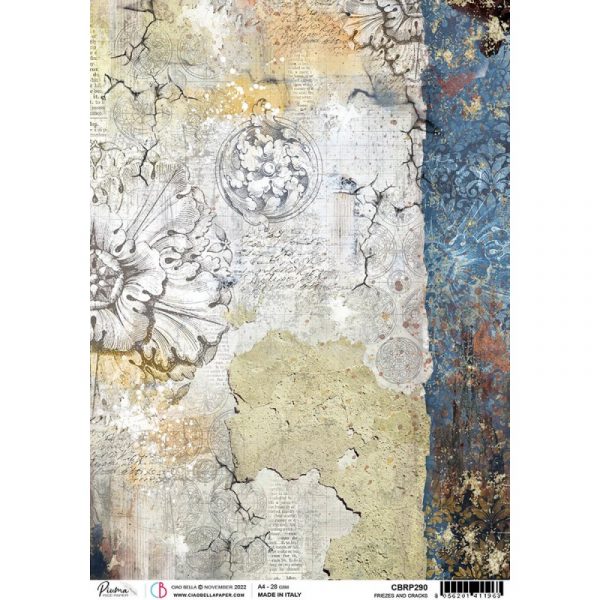 Papel Arroz CBRP290 A4 Piuma Friezes and Cracks