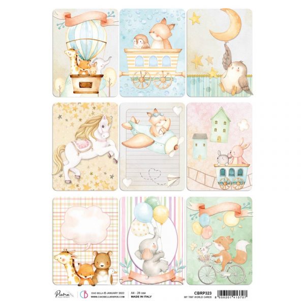 Papel Arroz CBRP323 A4 Piuma My Tiny World Cards