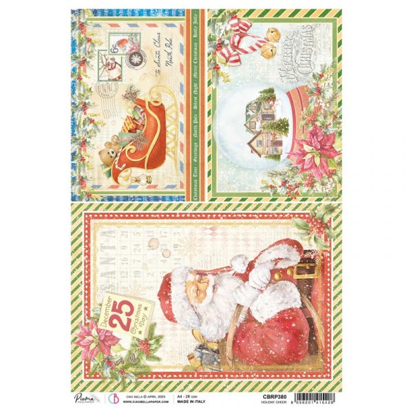 Papel Arroz CBRP380 A4 Holiday Cheer