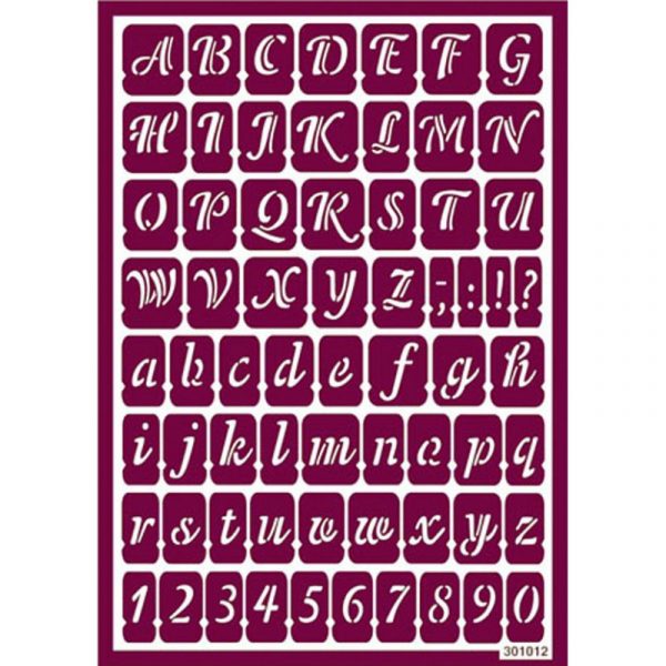 STENCIL ADHESIVO ABECEDARIO