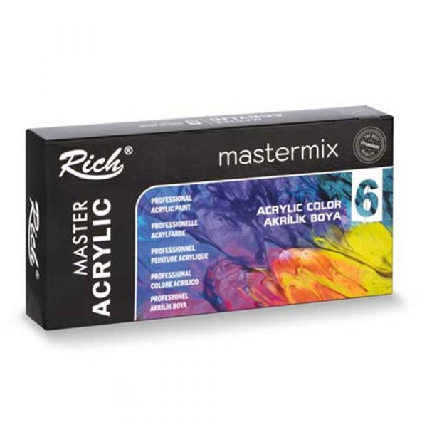 MASTERMIX ACRYLIC SET 6 COLORES 60CC. RICH