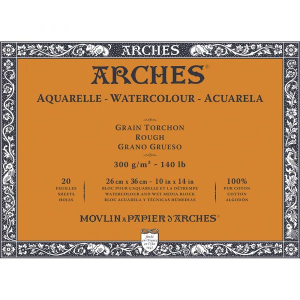 BLOC ENC .4L ARCHES G.GRUESO 26X36CM. (20HJ) 300GR. BLANCO NATURAL