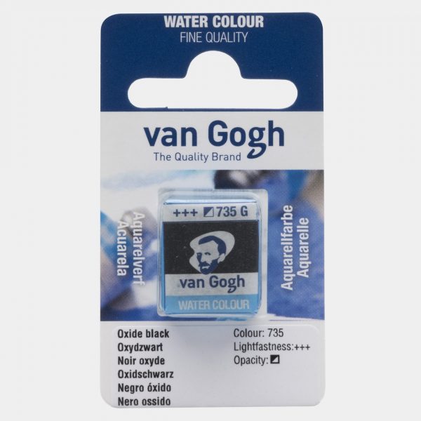 1/2 GODET VAN GOGH, Nº735 G, NEGRO ÓXIDO