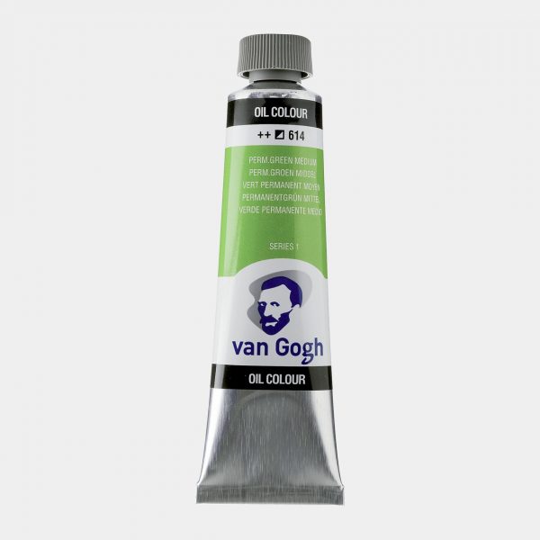 Óleo Van Gogh 40ml, Verde Permanente Medio, Nº614, SERIE 1
