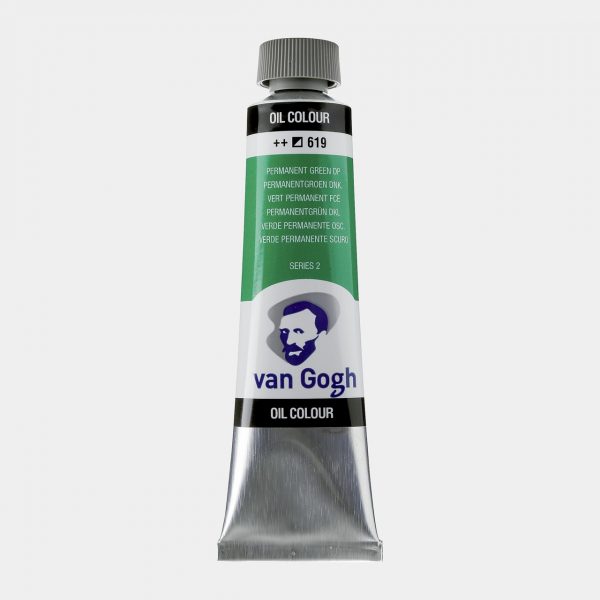 Óleo Van Gogh 40ml Verde Permanente Oscuro, Nº619, S2