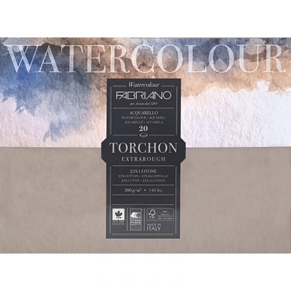 Papel acuarela encolado TORCHON 30.5x45.5