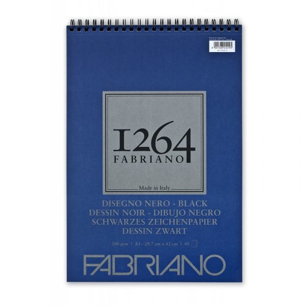 BLOC FABRIANO 1264 NEGRO A3