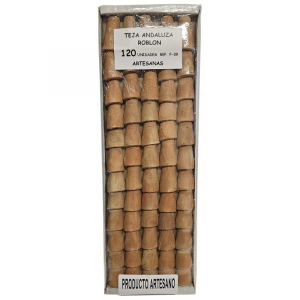 120 TEJAS ANDALUZAS ARTESANALES ROBLÓN DE 3cm X 2cm