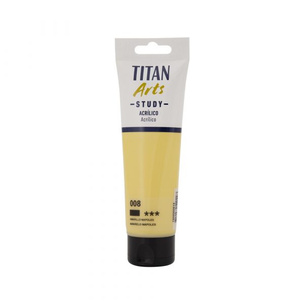 ACRÍLICO TITAN Nº008,120ML. AMARILLO NÁPOLES
