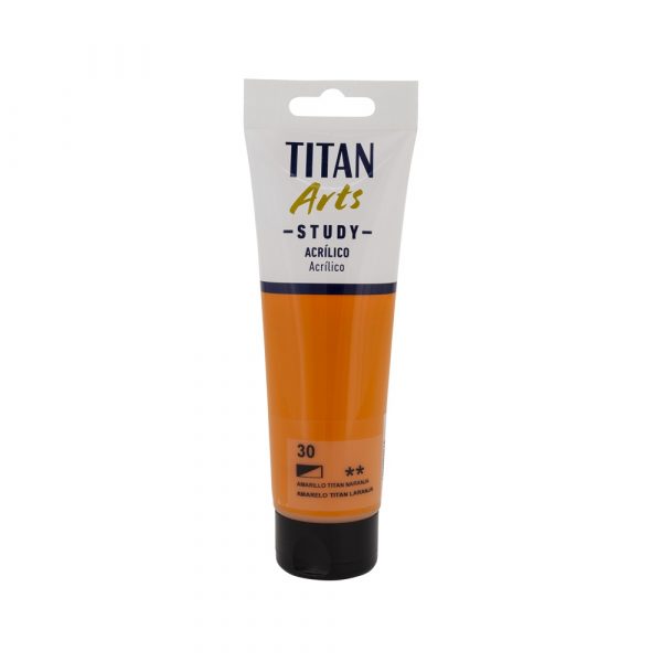 ACRÍLICO TITAN Nº30,120ML. AMARILLO TITÁN NARANJA