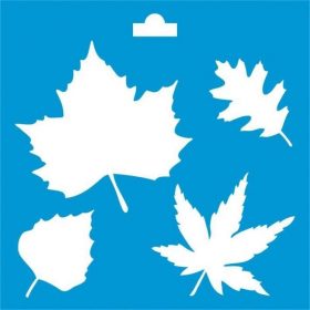 STX-056 PLANTILLA STENCIL 10x10cm. HOJAS DE OTOÑO