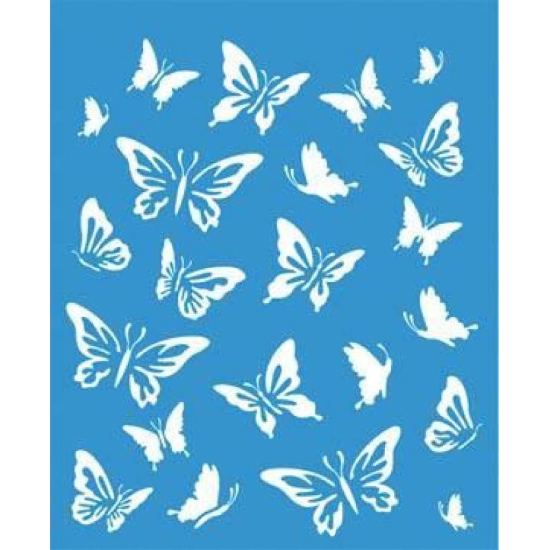 STM-105 PLANTILLA STENCIL 21,1x17,2cm. MARIPOSAS