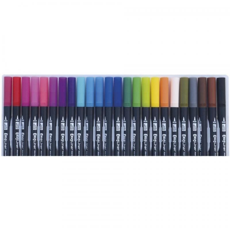 SET 24 ROTULADORES EASY LINER (Pincel/Fino 0.4mm) ARTIS DECOR - Imagen 2