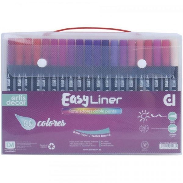 SET 60 ROTULADORES EASY LINER (Pincel/Fino 0.4mm) ARTIS DECOR