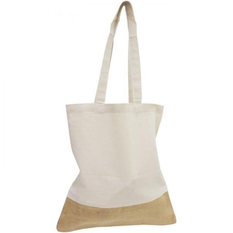 BOLSA URBAN TOTE BICOLOR CRUDO/YUTE 35x38cm.