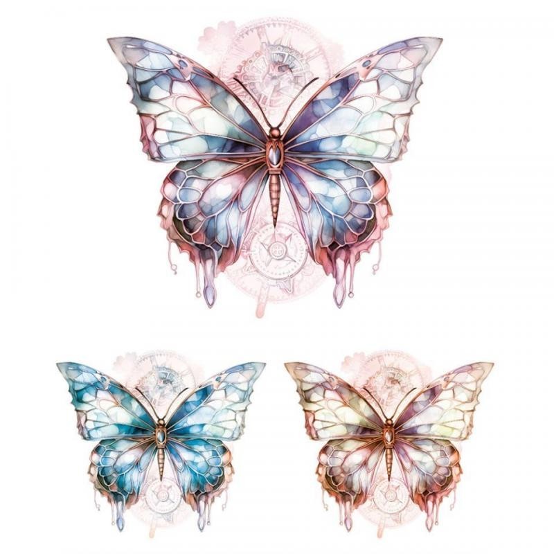 TRANSFER DTF TEXTIL 25x30cm. Stained Glass Butterfly